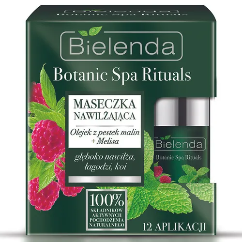 Bielenda Botanic Spa Rituals, Maseczka nawilżająca `Olejek z pestek malin +  melisa`