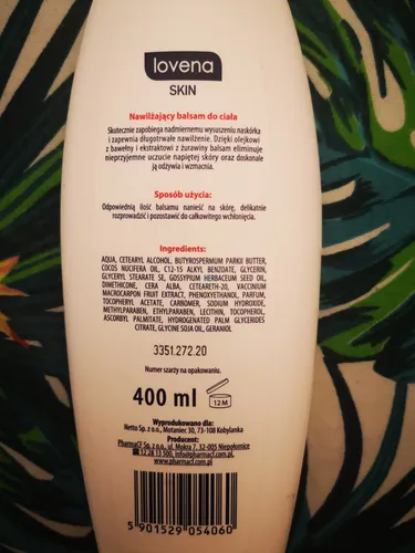 Lovena Skin, Nawilżający balsam do ciała z bawełną i żurawiną - 2