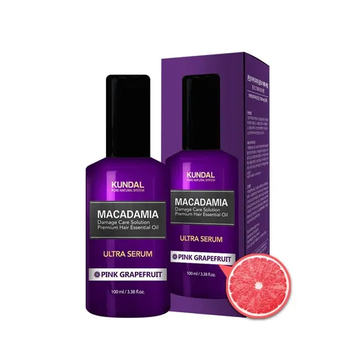 Kundal Macadamia, Ultra Serum Pink Grapefruit (Różowy Grejpfrut, Serum silikonowe do włosów)