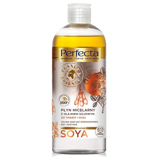 Perfecta Planet Essence SOYA, Płyn micelarny z olejkiem sojowym do twarzy i oczu