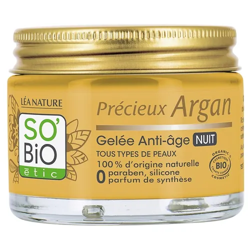 SO'BiO Etic Precieux Argan, Gelee de Nuit Anti-age (Przeciwzmarszczkowy żel na noc) - 1