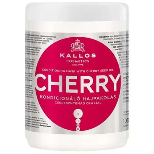 Kallos KJMN, Cherry, Maska do włosów z olejem z pestek czereśni