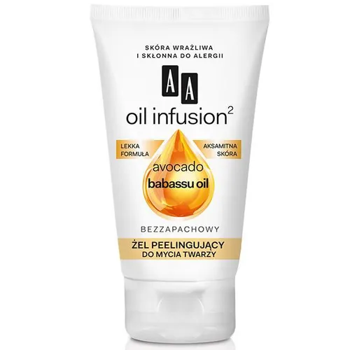 AA Oil Infusion, Żel peelingujący do mycia twarzy