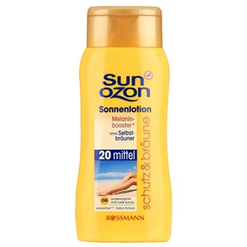 SunOzon Sonnenlotion Schutz & Braune Melanin Booster SPF20 (Mleczko do opalania wzmacniające opaleniznę)