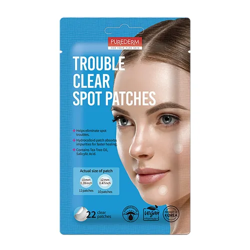 Purederm Trouble Clear Spot Patches (Wegańskie plastry na wypryski)