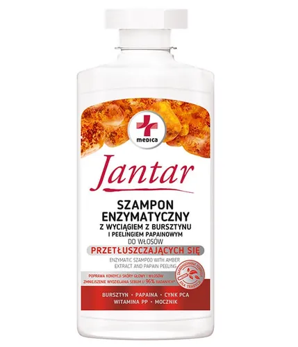 Jantar Medica Szampon enzymatyczny z wyciągiem z bursztynu i peelingiem papainowym