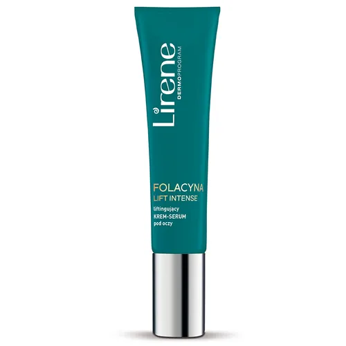 Lirene Dermoprogram Folacyna Lift Intense, Liftingujący krem-serum pod oczy  60-70+ `Kwas foliowy + śnieżna alga, bio-kofeina`