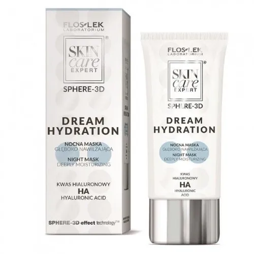 Floslek Skin Care Expert, Sphere-3D Dream Hydration Night Mask with Hyaluronic Acid (Nocna maska głęboko nawilżająca `Kwas hialuronowy`)