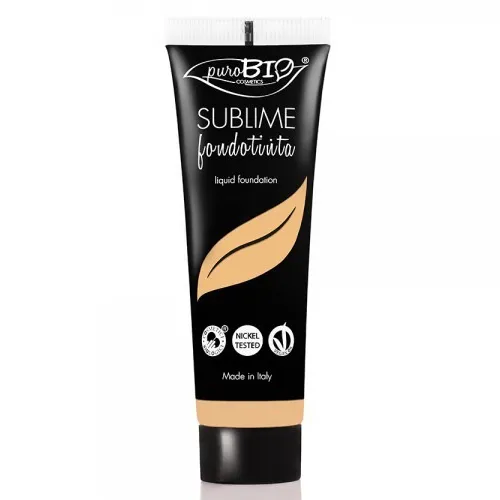 puroBIO cosmetics Sublime, Liquid Foundation (stara wersja) (Podkład kryjąco-matujący)