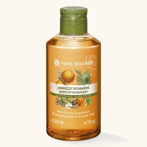 Yves Rocher Les Plaisirs Nature, Bain Douche Energisant Abricot & Romarin (Energizujący żel pod prysznic i do kąpieli `Morela i rozmaryn`)