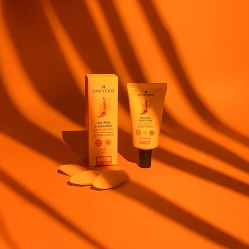 Orientana Natural Sunscreen Anti-ageing Golden Ginseng SPF 50 UVA/UVB Skin Tint (Krem do twarzy złoty żeń-szeń SPF 50+) - 5
