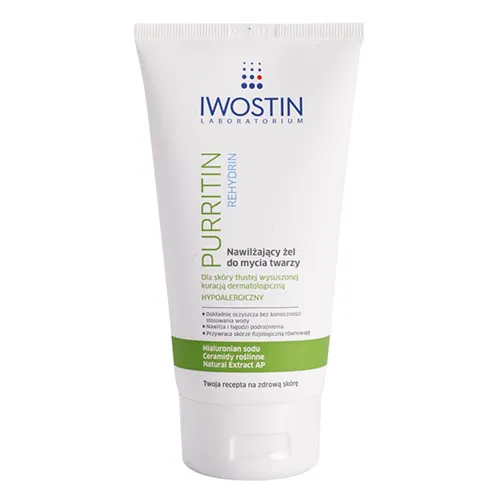 Iwostin Purritin Rehydrin, Nawilżający żel do mycia twarzy - 2