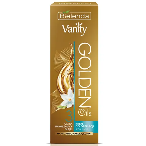 Bielenda Vanity, Golden 3 oils, Krem do depilacji `Ultra nawilżające olejki`