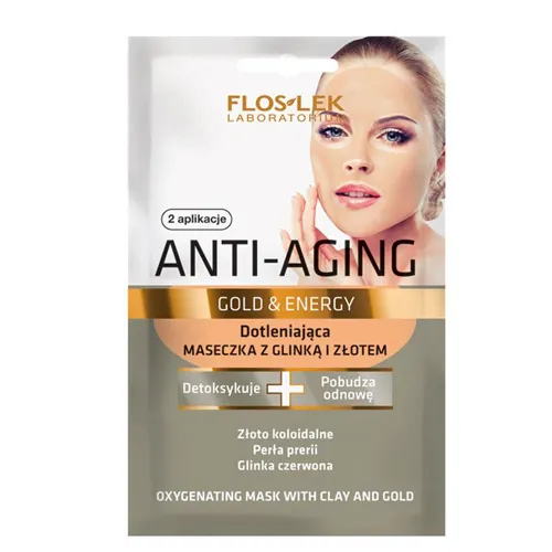 Floslek Gold Therapy, Dotleniająca maseczka z glinką i złotem
