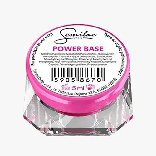 Semilac Power Base, UV Gel (Lakier podkładowy pod manicure żelowy lub akrylowy)