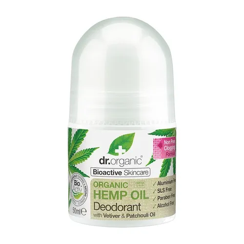 Dr.Organic Organic Hemp Oil, Deodorant Roll-on (Dezodorant w kulce z organicznym olejem z konopi siewnych)