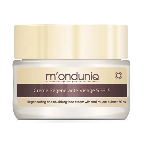 M'onduniq Creme Regenerante Visage SPF 15 (Regenerujący i odżywczy krem do twarzy z ekstraktem ze śluzu ślimaka SPF 15)