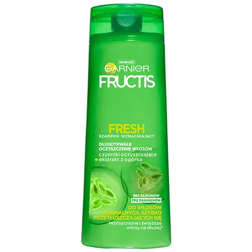 Garnier Fructis, Fresh, Szampon wzmacniający do włosów normalnych, szybko przetłuszczających się z ekstraktem z ogórka