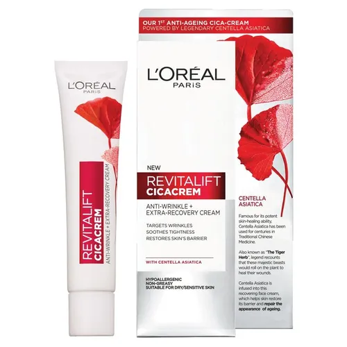 L'Oreal Paris Revitalift Cicacream Anti-Wrinkle + Extra-recovery Cream (Krem przeciwzmarszczkowy na dzień)