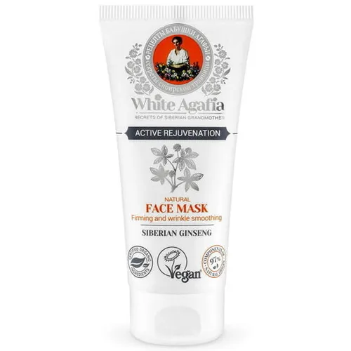 Receptury Babuszki Agafii White Agafia, Natural Face Mask Firming and Wrinkle Smoothing (Biała Agafia, Maska do twarzy ujędrniająca i wygładzająca zmarszczki z żeń-szeniem 50+)