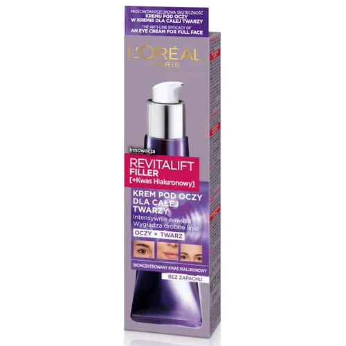L'Oreal Paris Revitalift Filler [+HA], Krem pod oczy dla całej twarzy - 1