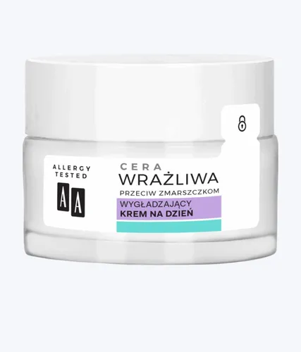 AA Cera Wrażliwa Przeciw Zmarszczkom, Wygładzający i przeciwzmarszczkowy krem na dzień do cery wrażliwej