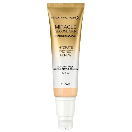 Max Factor Miracle Second Skin Hybrid Foundation, Hydrate Protect Renew SPF 20 (Podkład nawilżający z filtrem) - 2