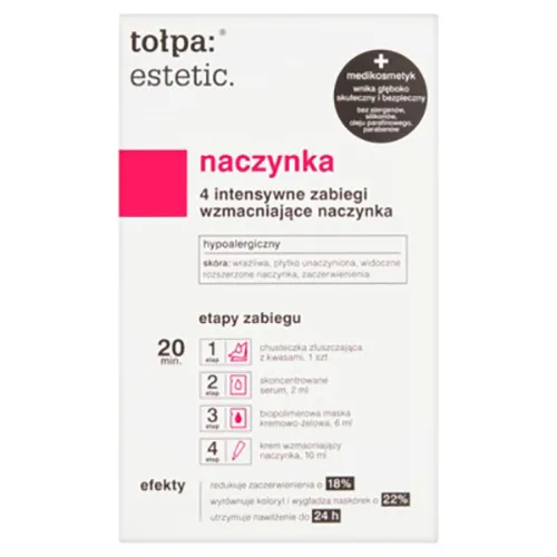 Tołpa Estetic, Naczynka, 4 intensywne zabiegi wzmacniające naczynka