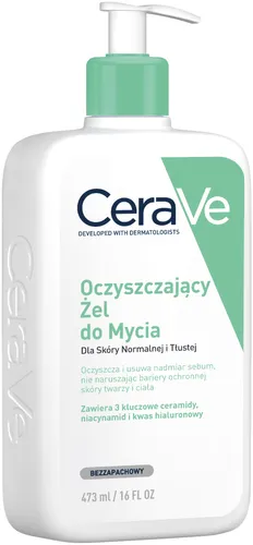 CeraVe Oczyszczający Żel do mycia dla skóry normalnej i tłustej - 2