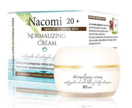 Nacomi Normalizing Cream 20+ (Krem normalizujący na dzień dla młodej cery) - 2