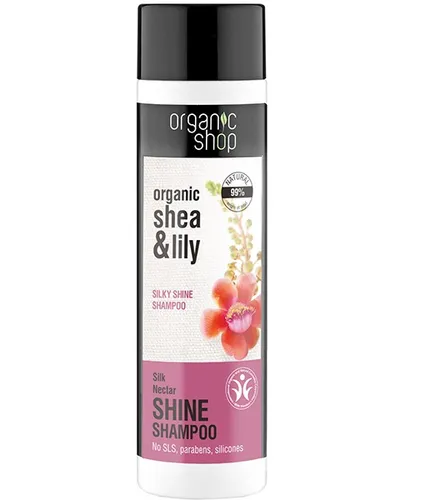 Organic Shop Organic Shea & Lily, Silky Shine Shampoo 'Silk Nectar' (Nabłyszczający szampon 'Jedwabny Nektar')