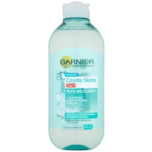 Garnier Czysta Skóra, Płyn micelarny 3 w 1 do cery tłustej ze skłonnością do niedoskonałości