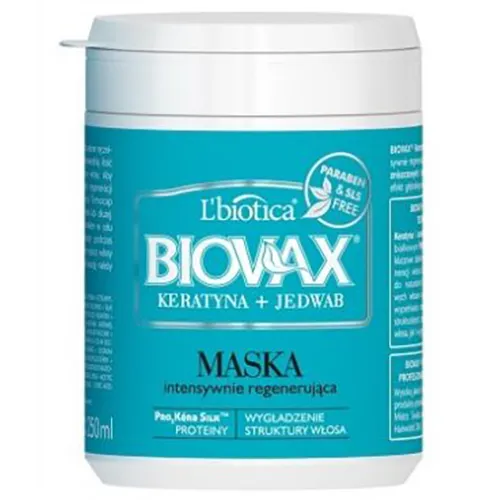 L'biotica Biovax, Intensynie regenerujaca maseczka `Keratyna + jedwab`
