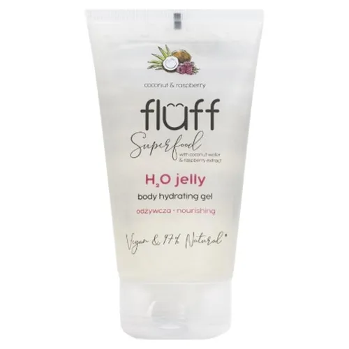 Fluff Superfood, H2O Jelly Body Hydrating Gel (Odżywcza woda żelowa `Kokos i malina`)