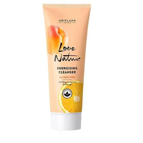 Oriflame Love Nature, Energising Cleanser With Organic Apricot & Orange (Żel oczyszczający do twarzy z organiczną morelą i pomarańczą)