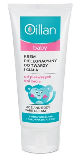 Oillan Baby, Krem pielęgnacyjny do twarzy i ciała od pierwszych dni życia do skóry alergicznej, suchej i wrażliwej - 1