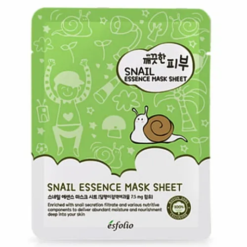 Esfolio Snail Essence Mask Sheet (Nawilżająca maska w płacie z filtratem ze śluzu ślimaka) - 1