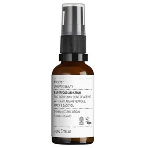 Evolve Organic Beauty Superfood 360 Serum (Naturalne serum do twarzy z peptydami Sacha Inchi i olejem Cacay)