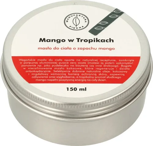 Manufaktura Piękna Masło do ciała o zapachu mango `Mango w tropikach`