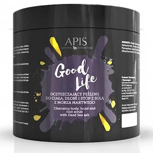 Apis Good Life, Oczyszczający peeling do ciała, dłoni i stóp z solą z Morza Martwego - 2