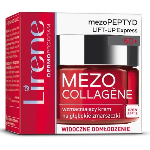 Lirene Dermoprogram Mezo Collagene, Wzmacniający krem na dzień na głębokie zmarszczki SPF15 60+ - 1