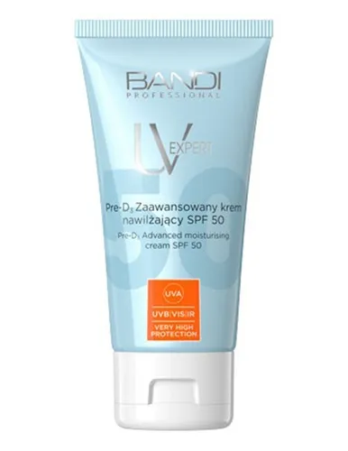 Bandi UV Expert, Pre - D3 Advanced Moisturizing Cream SPF 50 (Zaawansowany krem nawilżający)