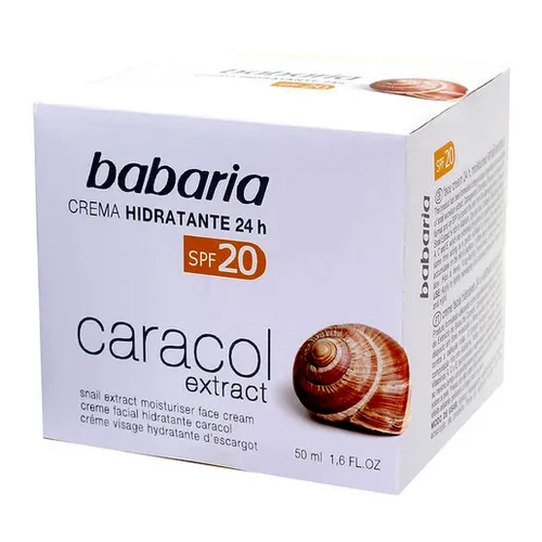 Babaria Natural Cosmetics Extracto De Caracol, Snail Extract Moisturizer Face Cream SPF 20 (Krem nawilżający z ekstraktem ze śluzu ślimaka)