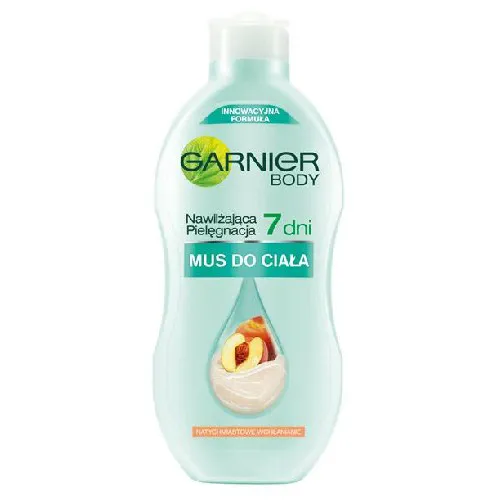 Garnier Nawilżająca Pielęgnacja 7 Dni, Łagodzący mus do ciała z ekstraktem z brzoskwini do skóry suchej i wrażliwej
