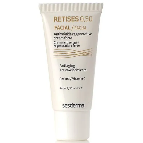Sesderma Retises 0,50%, Krem przeciwzmarszczkowy i regenerujący na noc