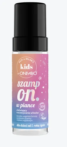 OnlyBio Hair in Balance Kids, Szampon w piance ułatwiający rozczesywanie włosów dla dzieci od 1 roku życia - 1