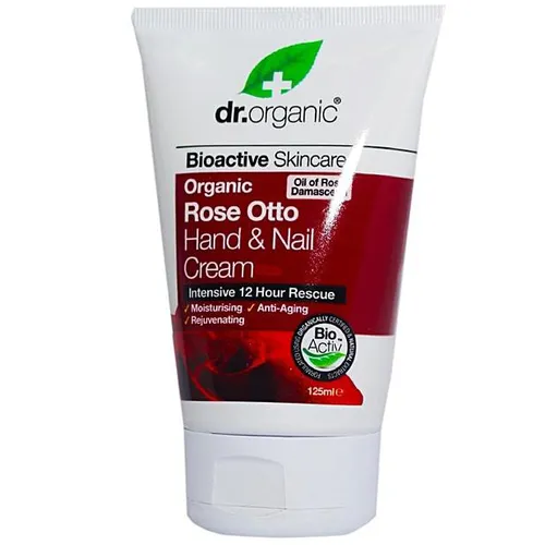 Dr.Organic Rose Otto, Hand & Nail Cream (Różany krem do rąk i paznokci)