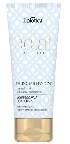 L'biotica Eclat Face Peel, Peeling mechaniczny z naturalnymi drobinkami ścierającymi `Ekspresowa odnowa`