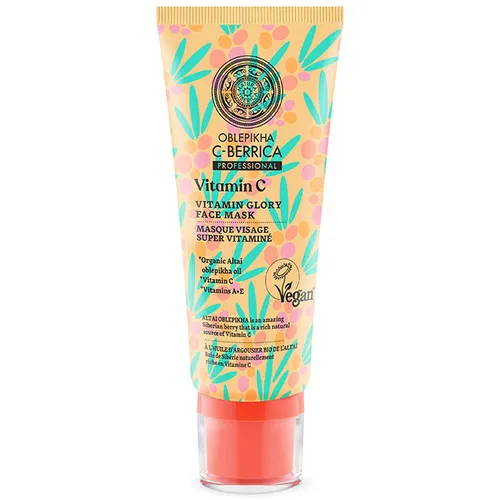 Natura Siberica Oblepikha C-berrica Professional, Vitamin C Glory Face Mask (Maska do twarzy z witaminą C i organicznym hydrolatem z rokitnika ałtajskiego)