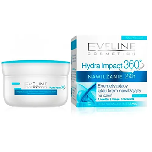 Eveline Cosmetics Hydra Impact 360, Energetyzujący lekki krem nawilżający na dzień